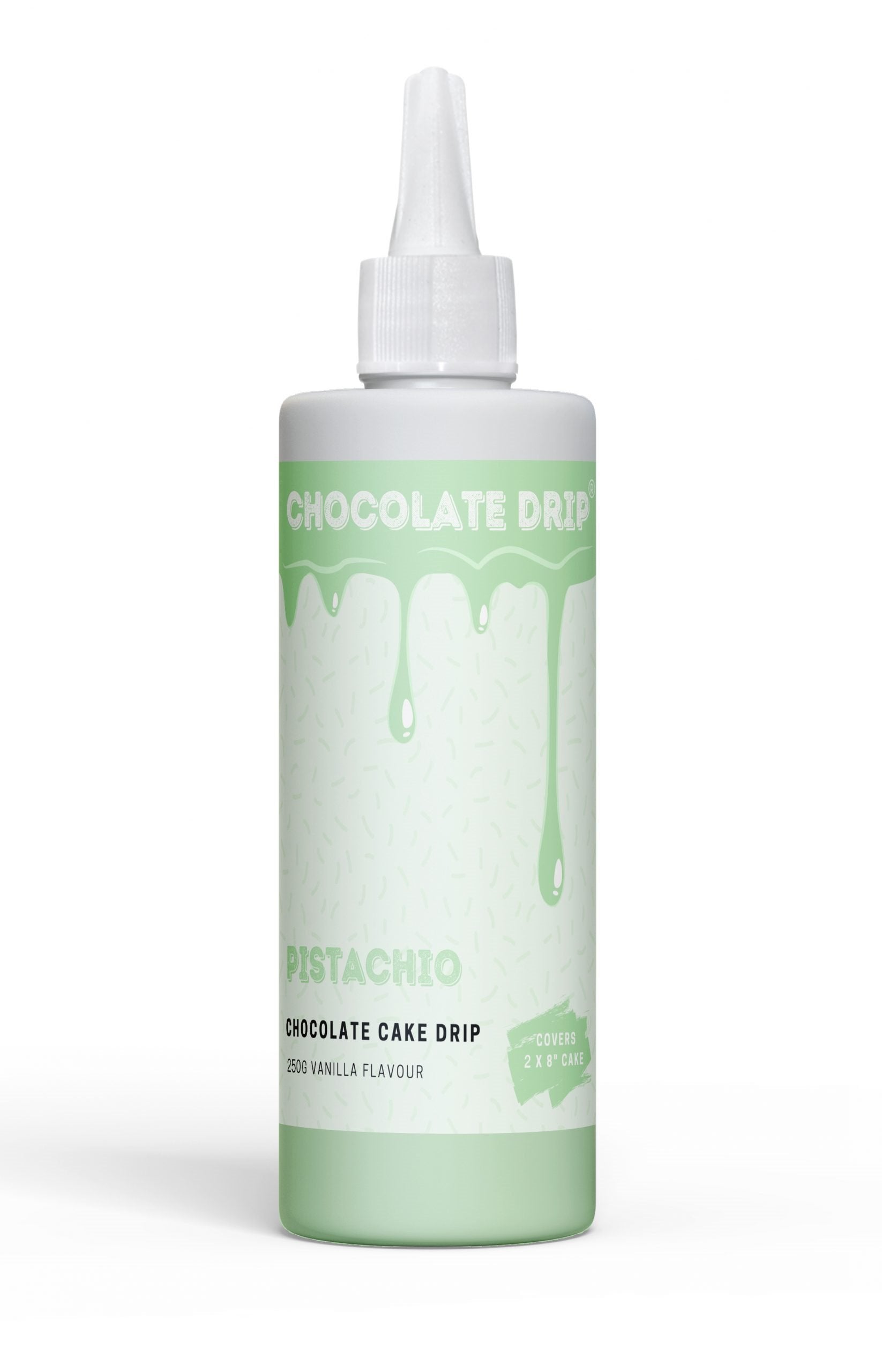 Chocolate Drip Pistachio Green 250g Cake Decorating (Vanilla Flavour)