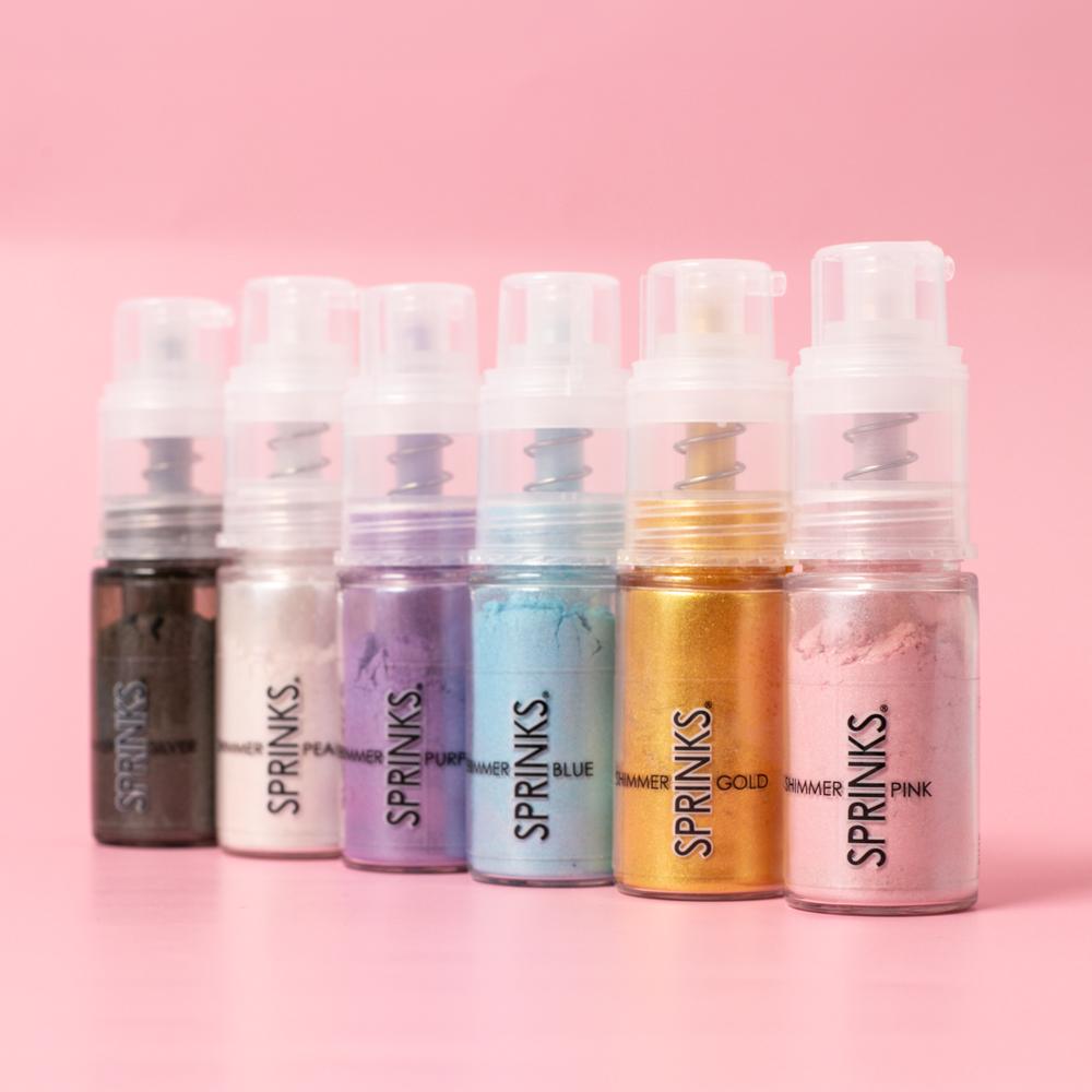 Cake Decorating Pump Shimmer Light Blue Micro Lustre Dust 4g