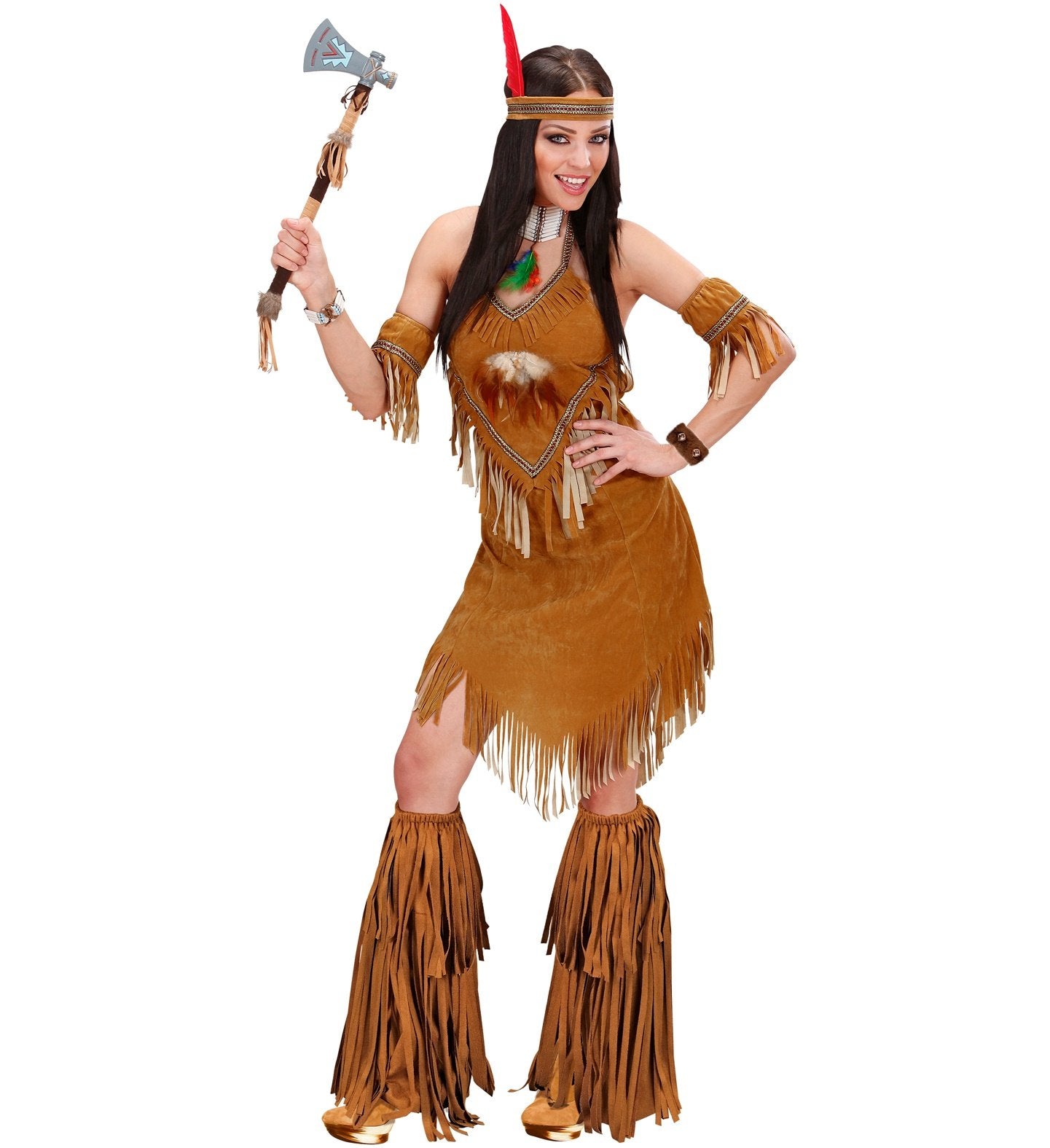 Boot/Shoecovers Hippie 1960s/Native American Indian Brown Fringed