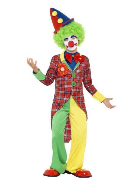 Costume Child Red Clown Circus Deluxe Medium