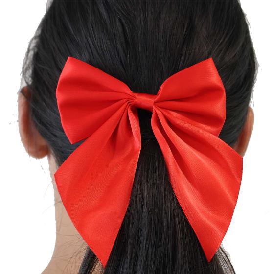 Red Team Spirit Hair Bow Sports Supporter
