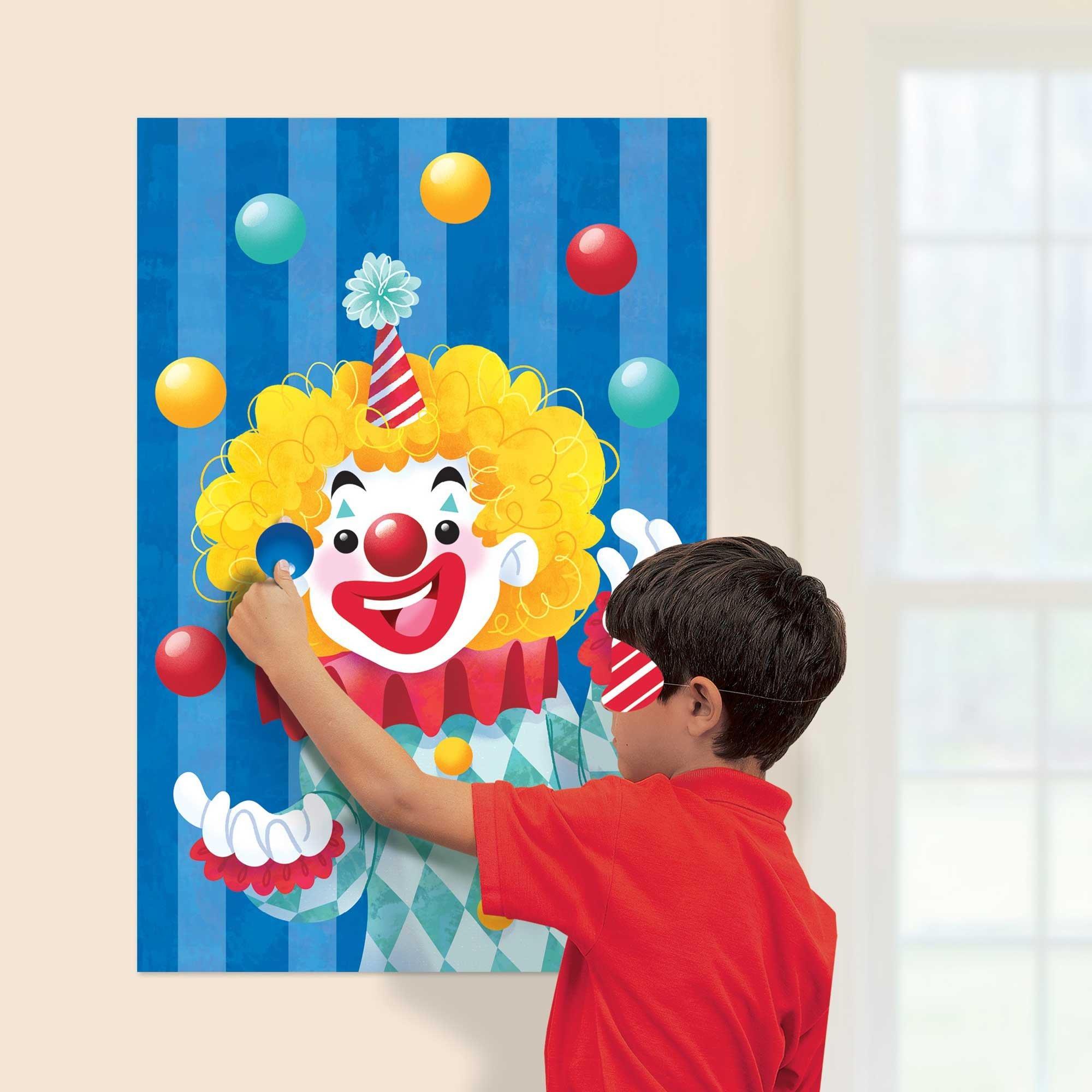 Carnival Party Game Pin The Nose On The Clown