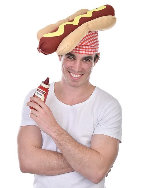 Hat Hot Dog With Sauce/Mustard Fun Novelty Joke