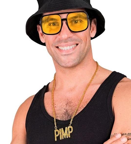 Costume Necklace Big Gold Pimp/Gangster Chain Pimp Hip Hop 1990s 65cm