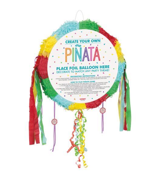 Pull Ribbon Pinata Create Your Own Pop Out 45cm High x 49cm Wide Party Game