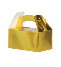 Loot/Favour/Gift Lunch Box Metallic Gold Pk 5