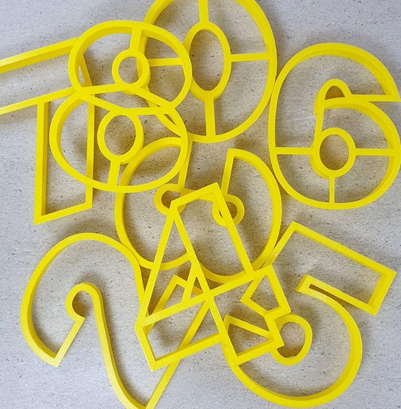 Number Wide Version Cookie/Biscuit Cutter Full Set 70m