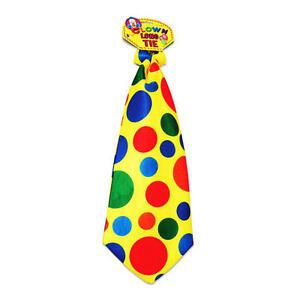 Clown Tie Jumbo Multi Coloured Polka Dots