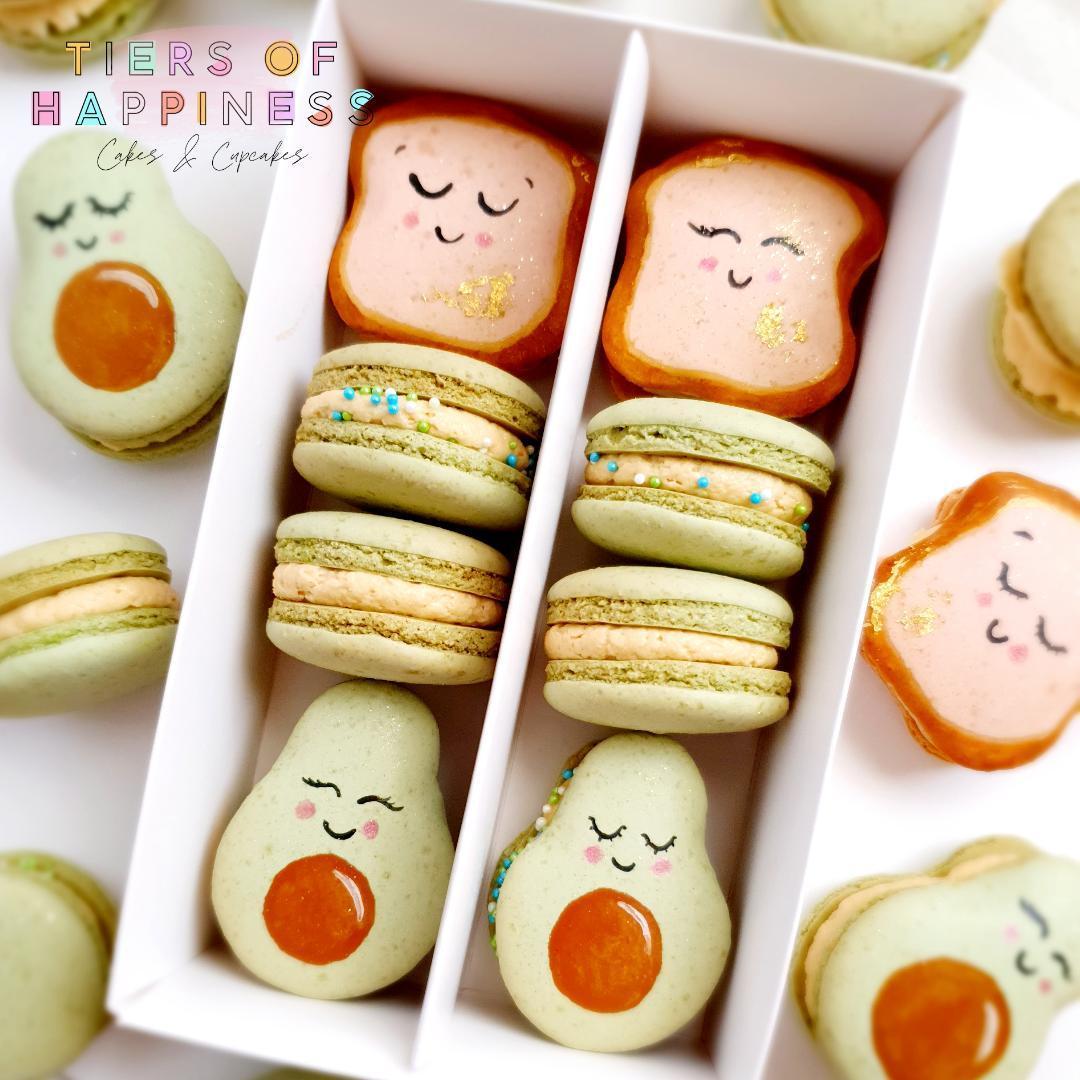 Biscuit 12 Macaron Box & Window Lid Pk/10