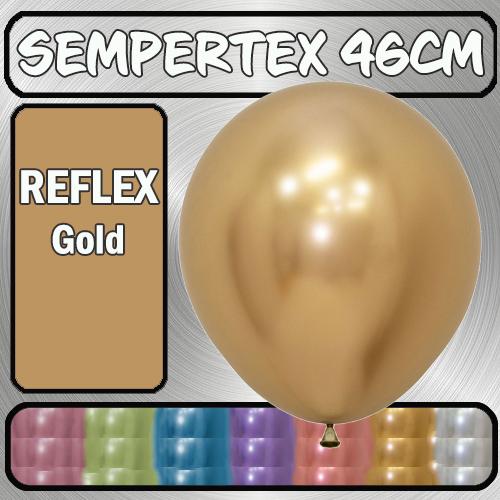 Balloons 46cm Reflex Gold Pk 25