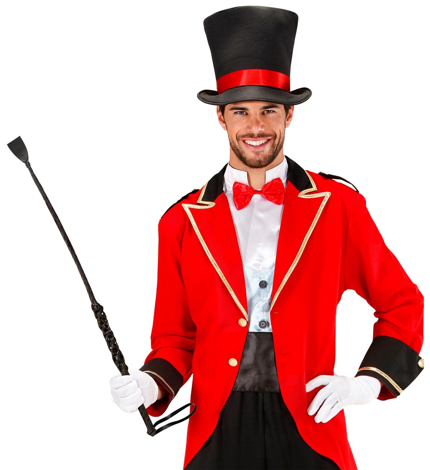 Costume Accessory Horse Riding Jockey/Circus Tamer Crop/Whip Black 60cm