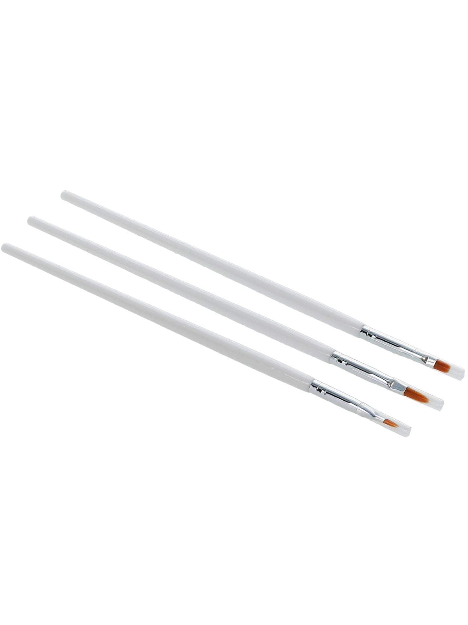 Make Up/Face Paint Brush Set White Pk/3