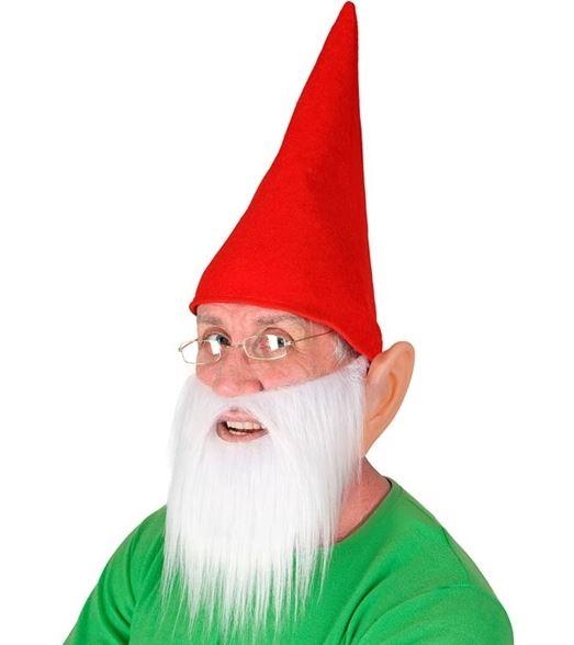 Gnome/Dwarf Costume Set Red (Hat Beard & Ears)