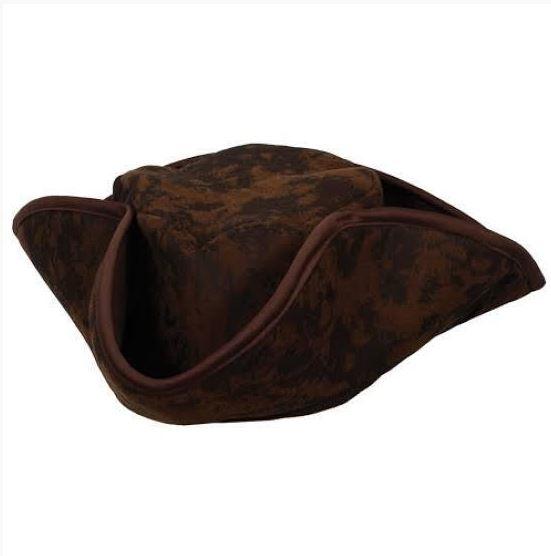 Hat Pirate Caribbean Brown Deluxe Adult