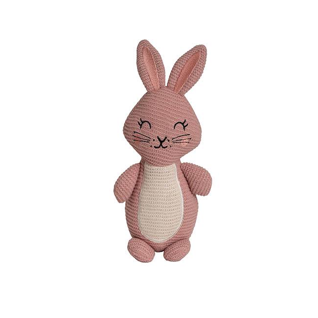 Baby Soft Toy Gift Rosie Knitted Bunny Rabbit Plush Pink 29cm High
