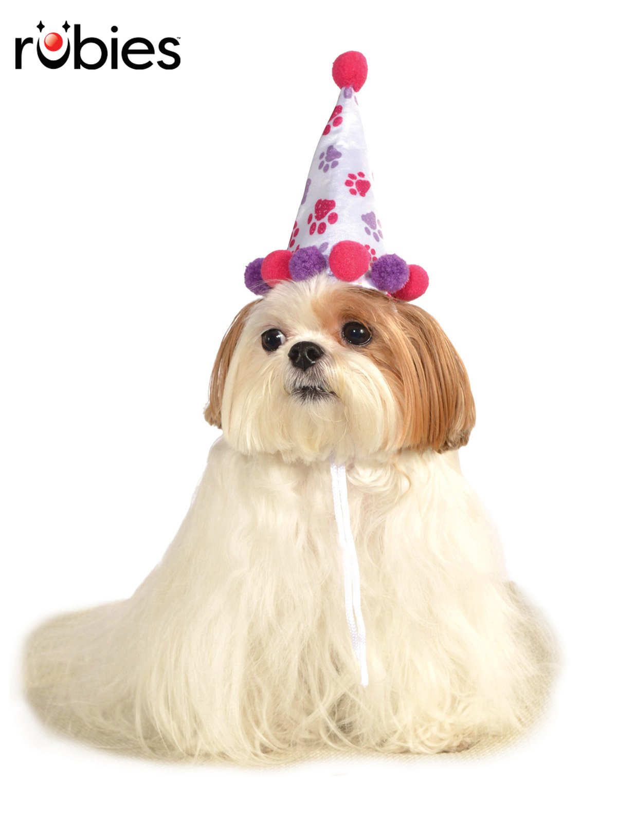 Costume Accessory Pet Dog/Cat Party Paw Print Pink Party Hat Medium/Large