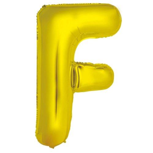 Balloon Foil Letter/Alphabet F Gold 86cm