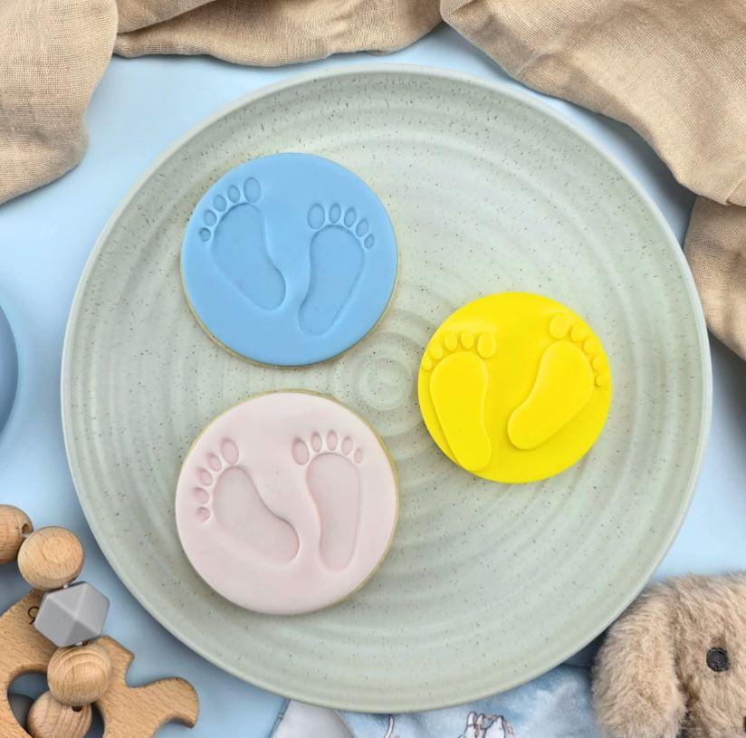 Baby Feet Cookie/Biscuit Cutter Embosser 60mm