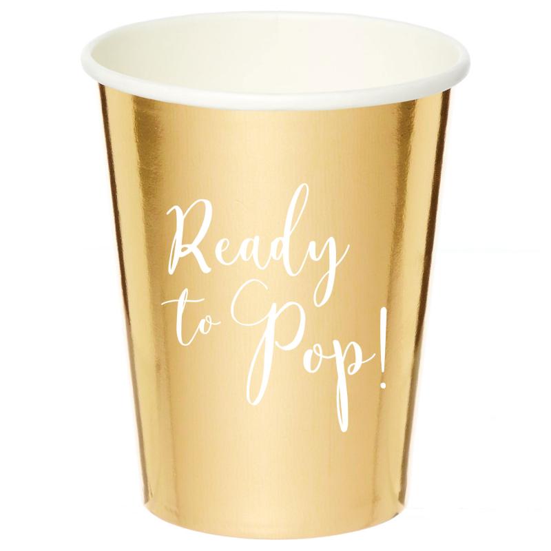 Baby Shower Paper Cups Ready To Pop 266ml Pk/8 HC