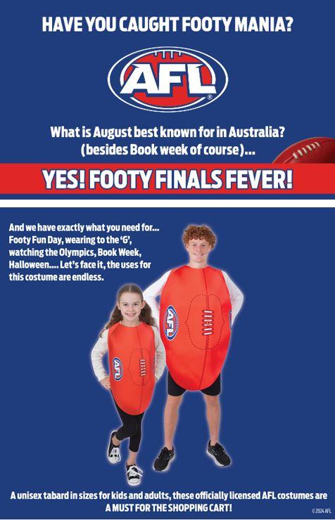 Costume Adult AFL Football Tabard