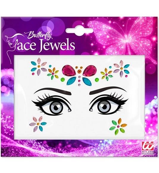 Face Jewels Insect Butterfly Adhesive Costume Accessory