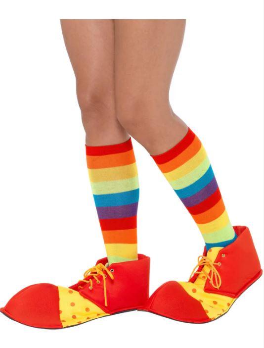 Shoe Covers Clown Spotty Red & Yellow