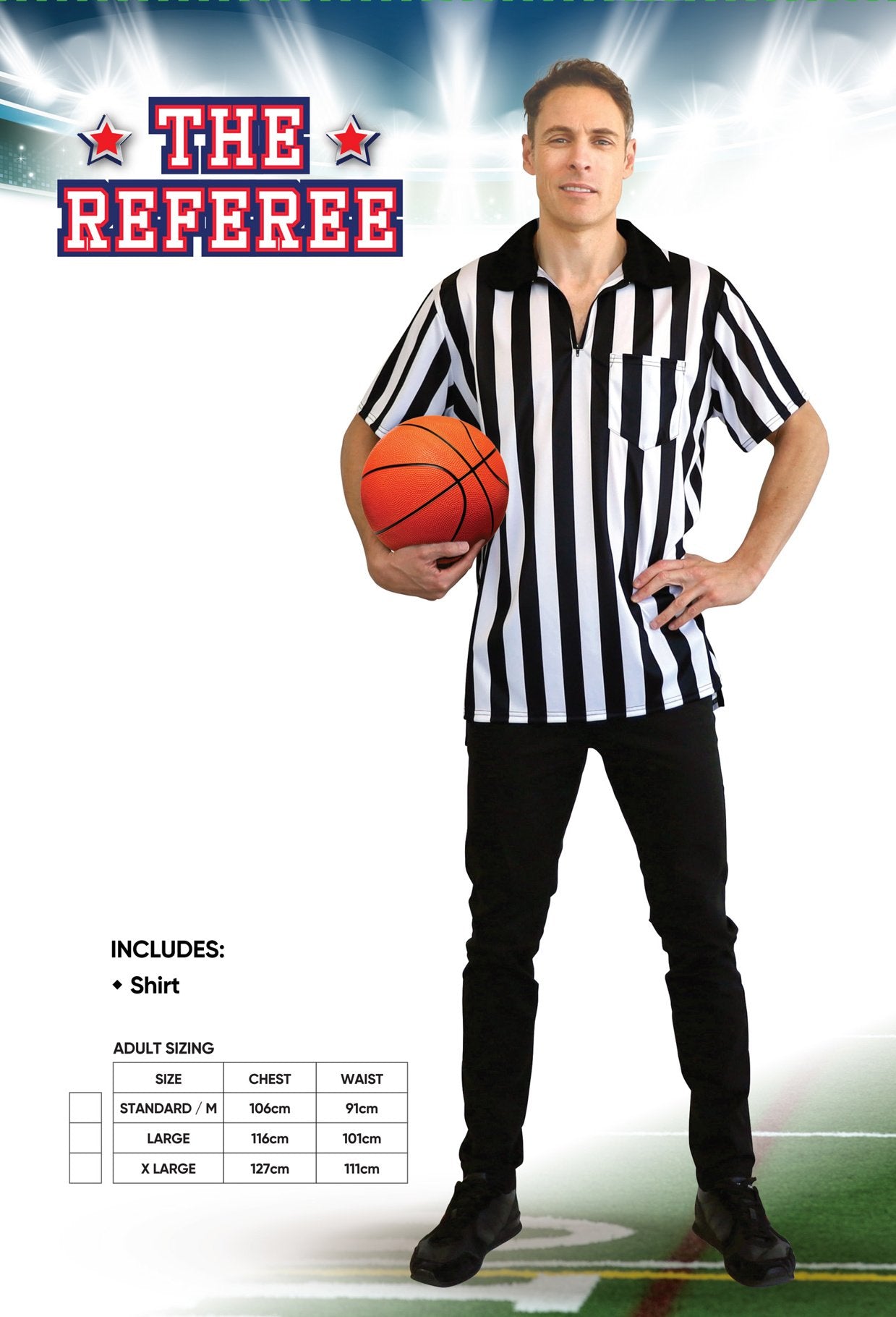 Costume Adult Referee Shirt