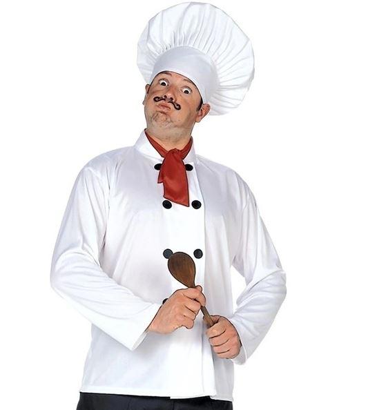 Costume Adult Occupation Chef/Cook Set (Hat Jacket Scarf)