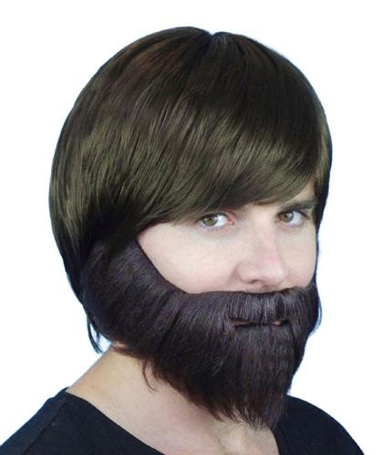 Beard Brown Synthetic With Elastic - Wig Not Included