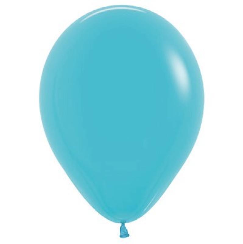 Latex Balloons 30cm Fashion Caribbean Blue Pk 100
