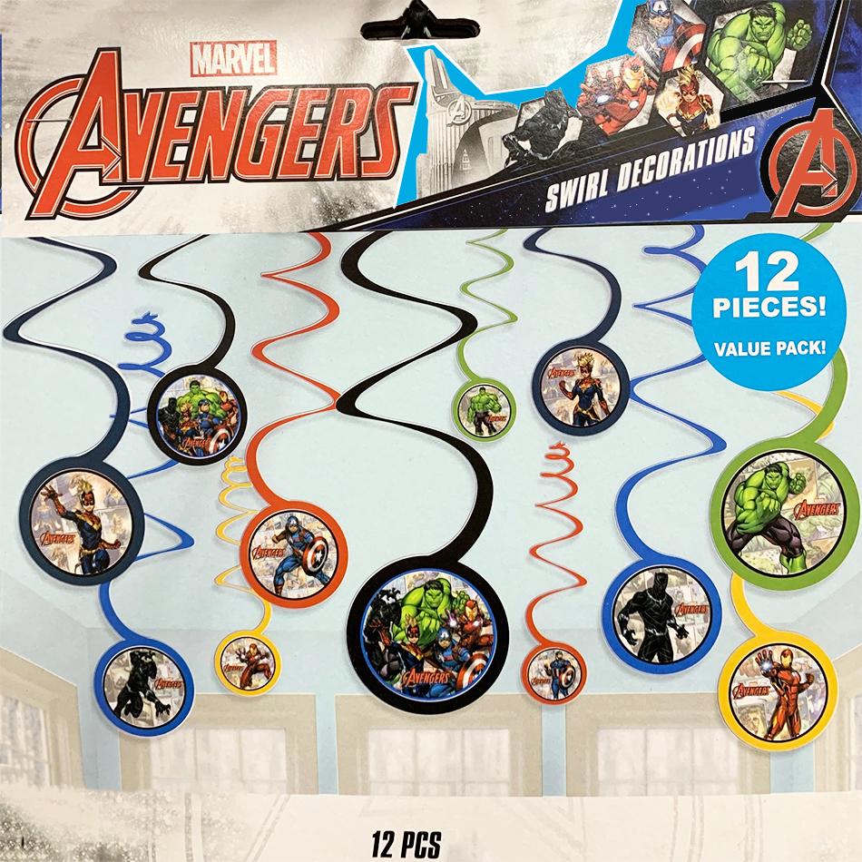 Avengers Powers Unite Hanging Swirls Pk/12