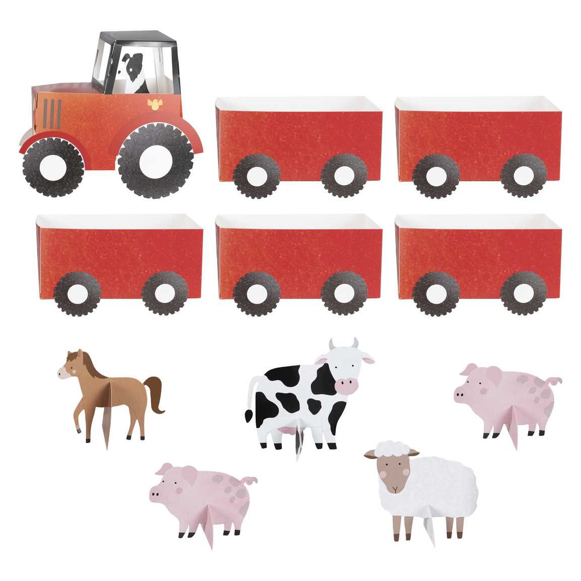 Farm Friends Tractor & Trailer Treat Kit For Party Snacks