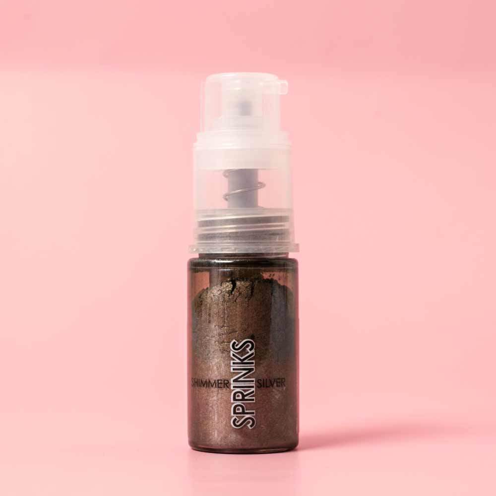 Cake Decorating Pump Shimmer Silver Micro Lustre Dust 4g