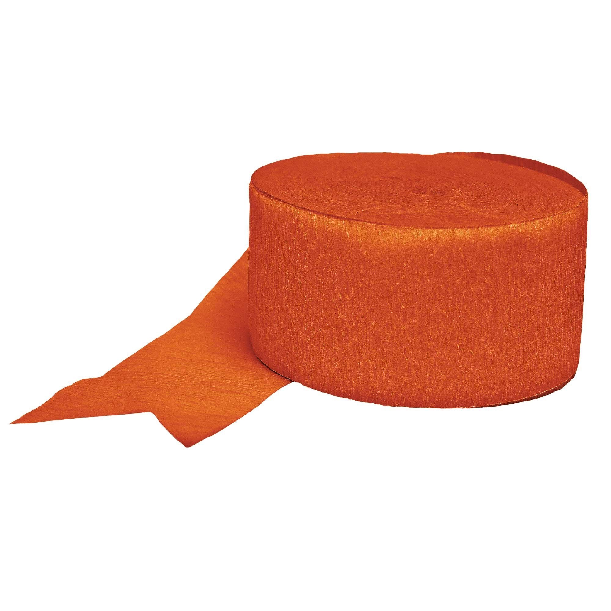 Crepe Streamer Orange 45mm X 25m