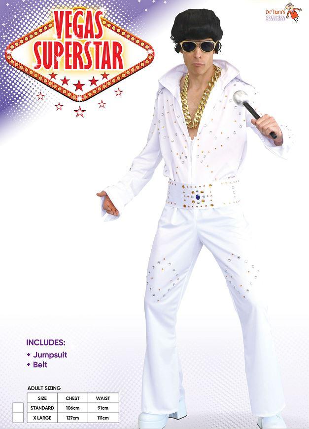 Costume Adult Vegas Superstar White