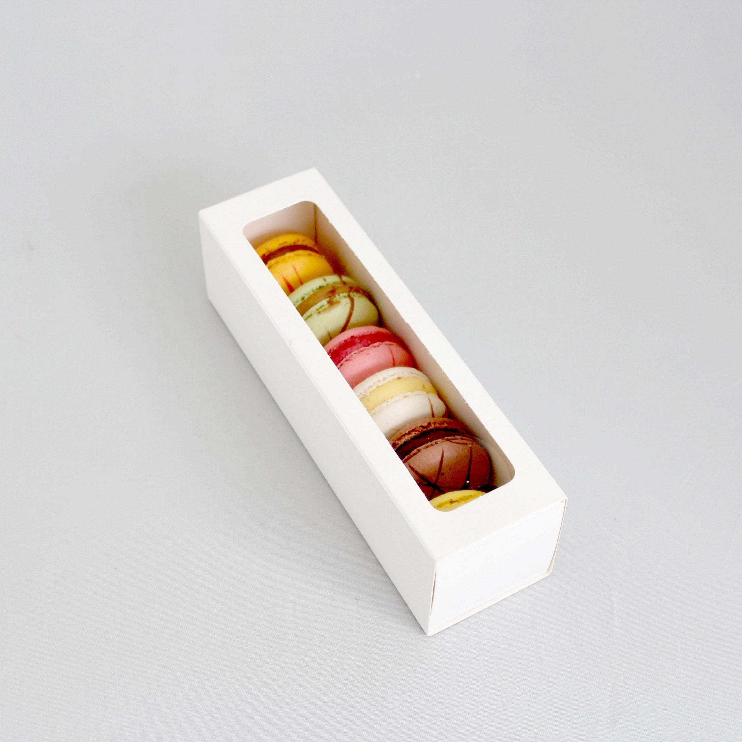 Biscuit 6 Macaron Box & Window Lid Pk/10