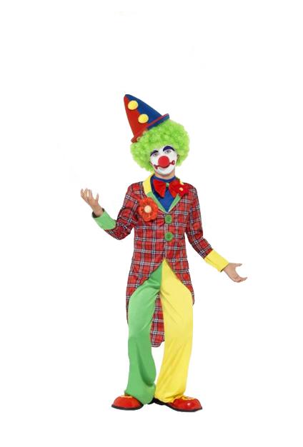 Costume Child Red Clown Circus Deluxe