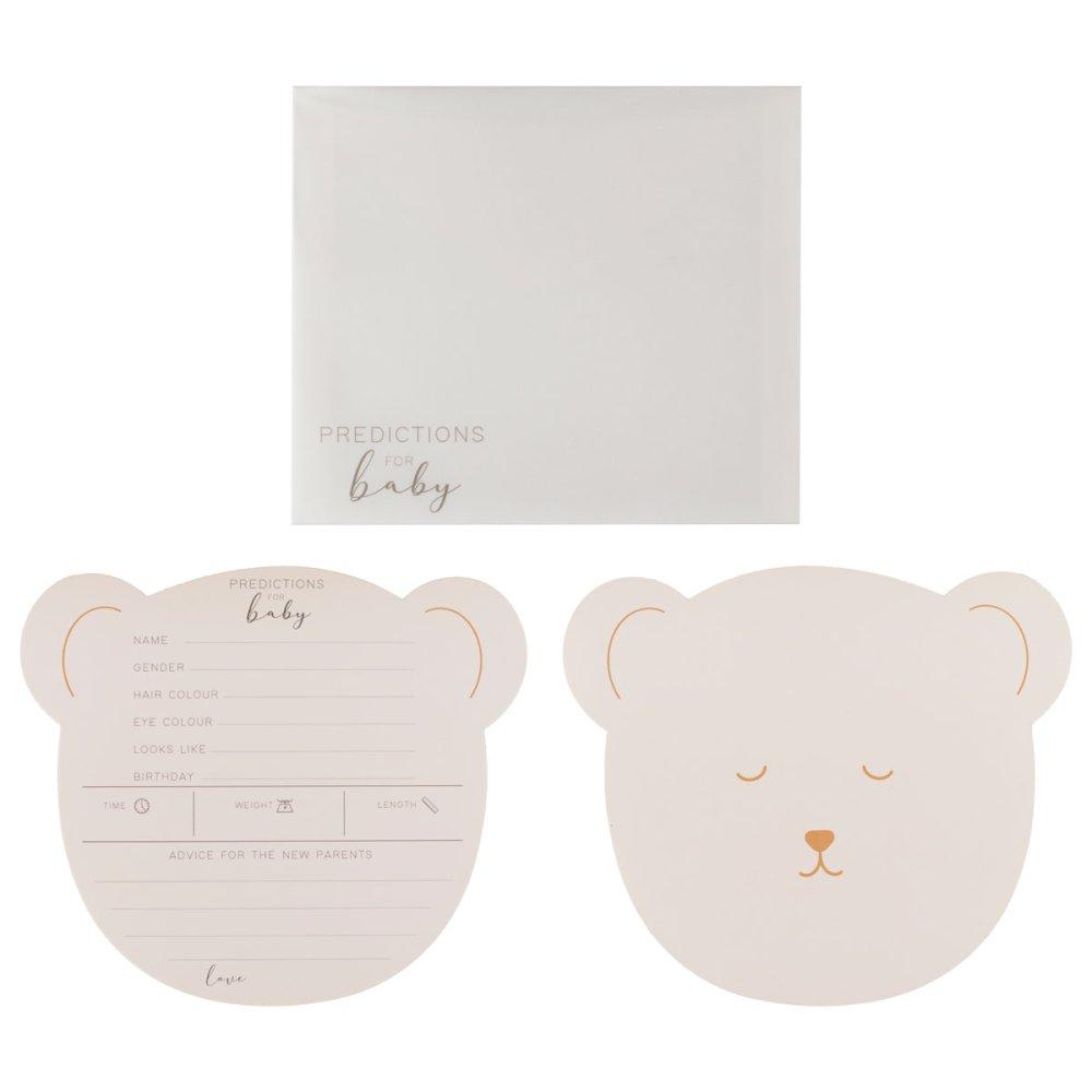 Teddy Bear Advice/Prediction Cards Baby Shower Game Pk/10