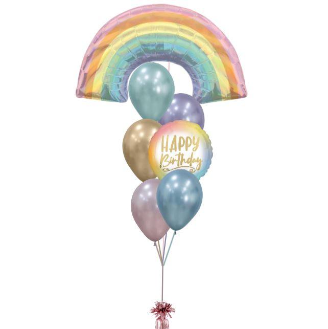 Balloon Bouquet Foil Pastel Rainbow
