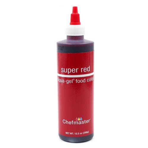 Chefmaster Liqua-Gel Super Red Food Colouring 10.5oz/298g Cake Decorating