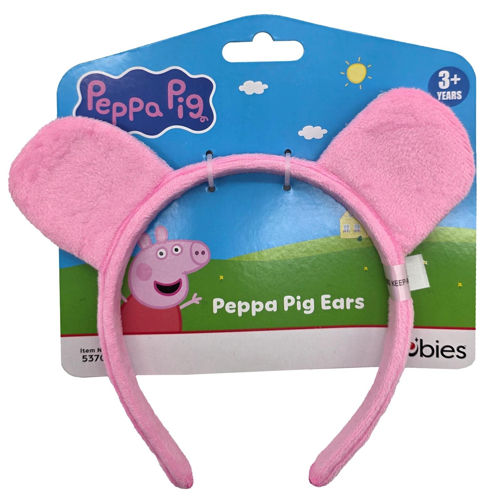 Peppa Pig Ears on Headband Plush Pink Child Costume Accessory