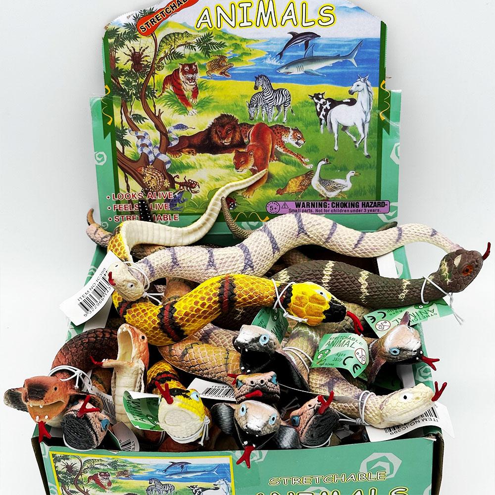 Toy Animal Stretch Snake 38cm Assorted Styles