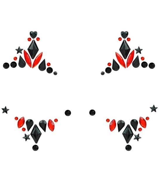 Face Jewels Adhesive Freak Show Harlequin Clown/Jester Harley Costume