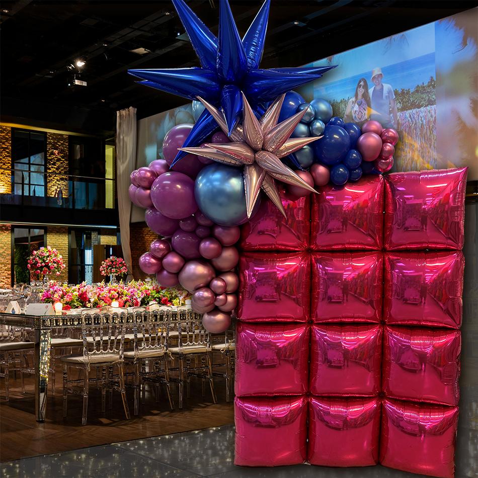 Balloon Wall Panel Backdrop 1.35m x 1.8m & 1 x Elegant Organic Balloons