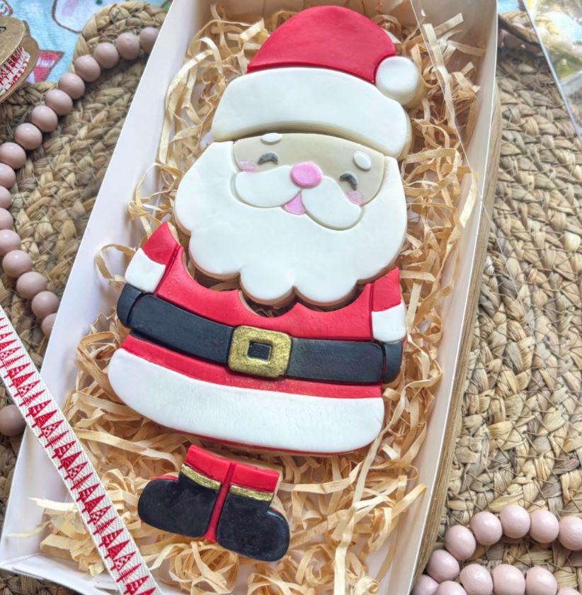 Christmas Santa Cookie/Biscuit Debosser & Cutter Stack Set of 4 Pieces