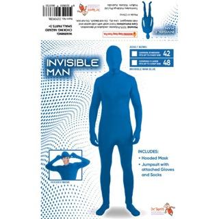 Costume Adult Invisible Man Blue Spandex (Tom)