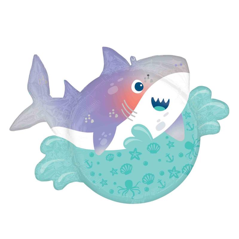 Balloon Foil Shape Animal Shark Roly Polies 66cm x 45cm