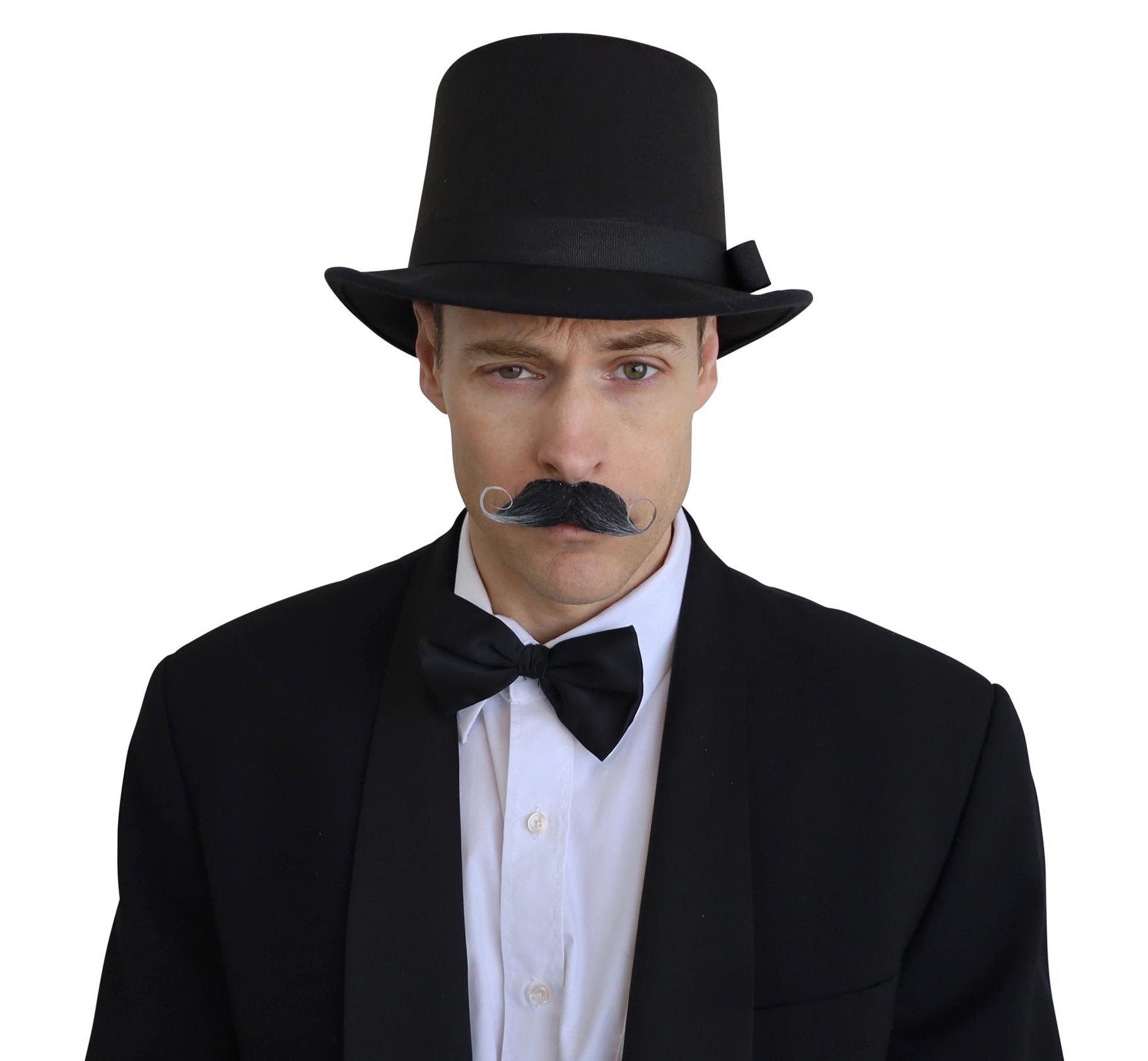 Top Hat Lincoln Felt Black Deluxe with Elastic Inner