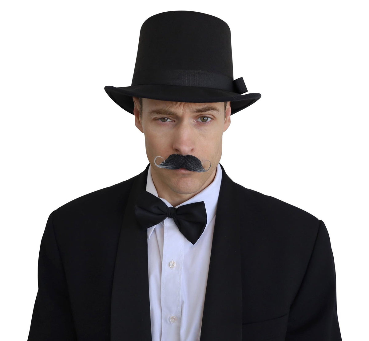 Top Hat Lincoln Felt Black Deluxe with Elastic Inner