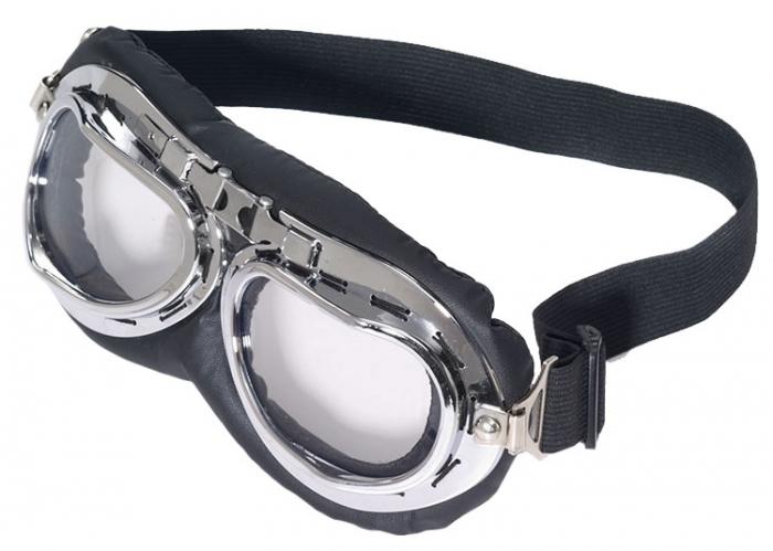 Goggles Glasses Steampunk/Jockey/1920s Aviator Pilot Black